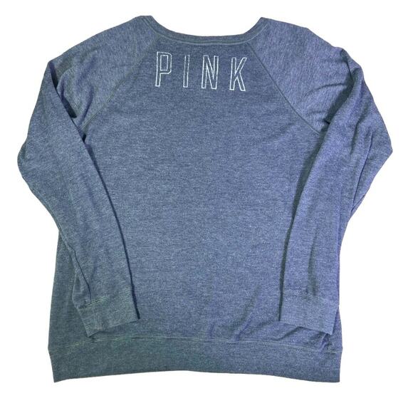 VTG Pink Victoria Secret NFL Houston Texans Women Size M Navy Long Sleeve Shirt - Picture 6 of 9